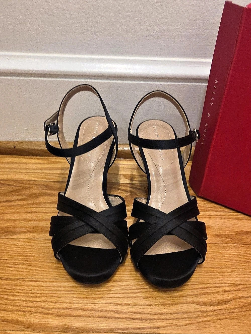 Kelly & Katie Black Strappy Heels